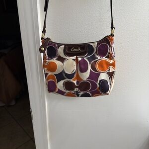 Coach Purple and Orange Crossbody Bag